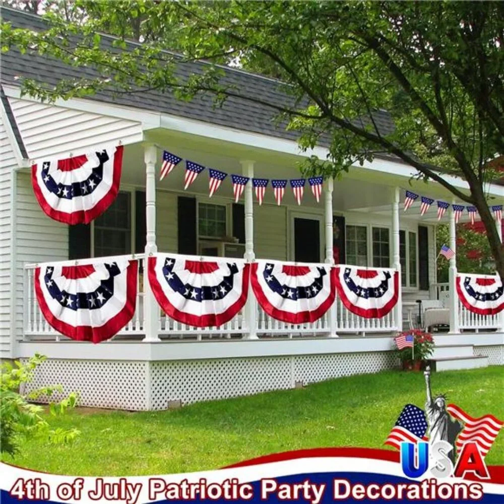 1.5X3 Ft Patriotic 4th of July Decoration Bunting Flag Red White Blue US Banner - Picture 5 of 7